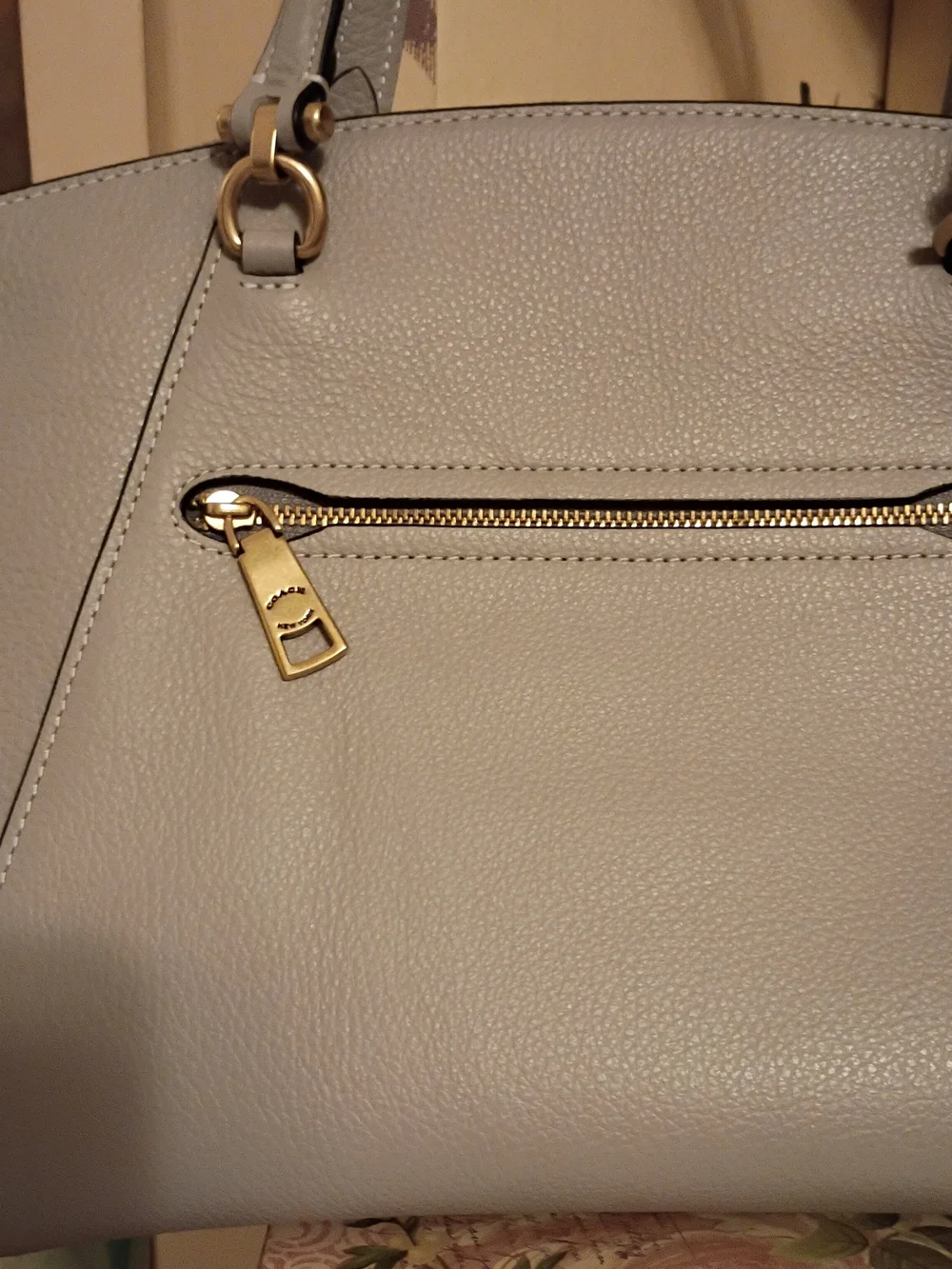 Coach Bella Grey Leather Satchel